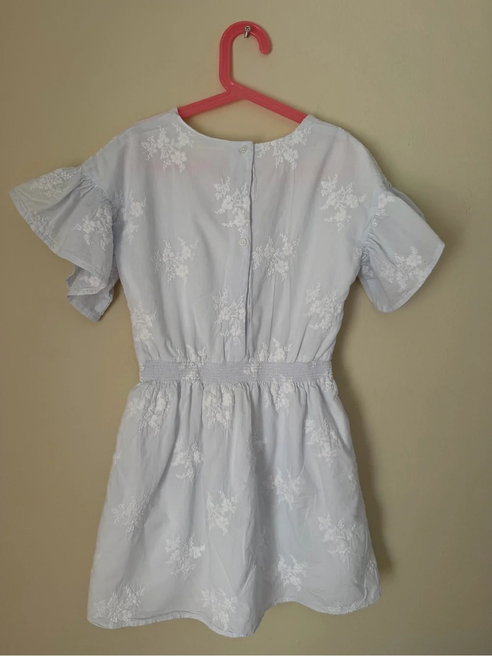 Jamie and Jack Girls Size 12 White 3D Floral Embroidered Dress